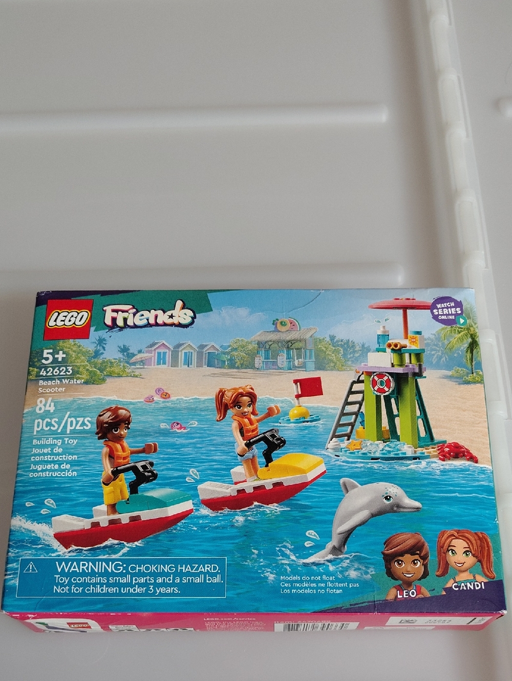 New In Box Lego Friends Beach Water Scooter Set Leo N Candi Figure Toy 84 Pcs